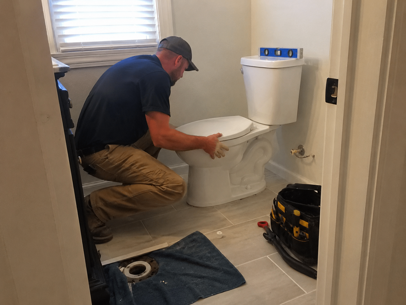 Toilet replacement by P&P Plumbing